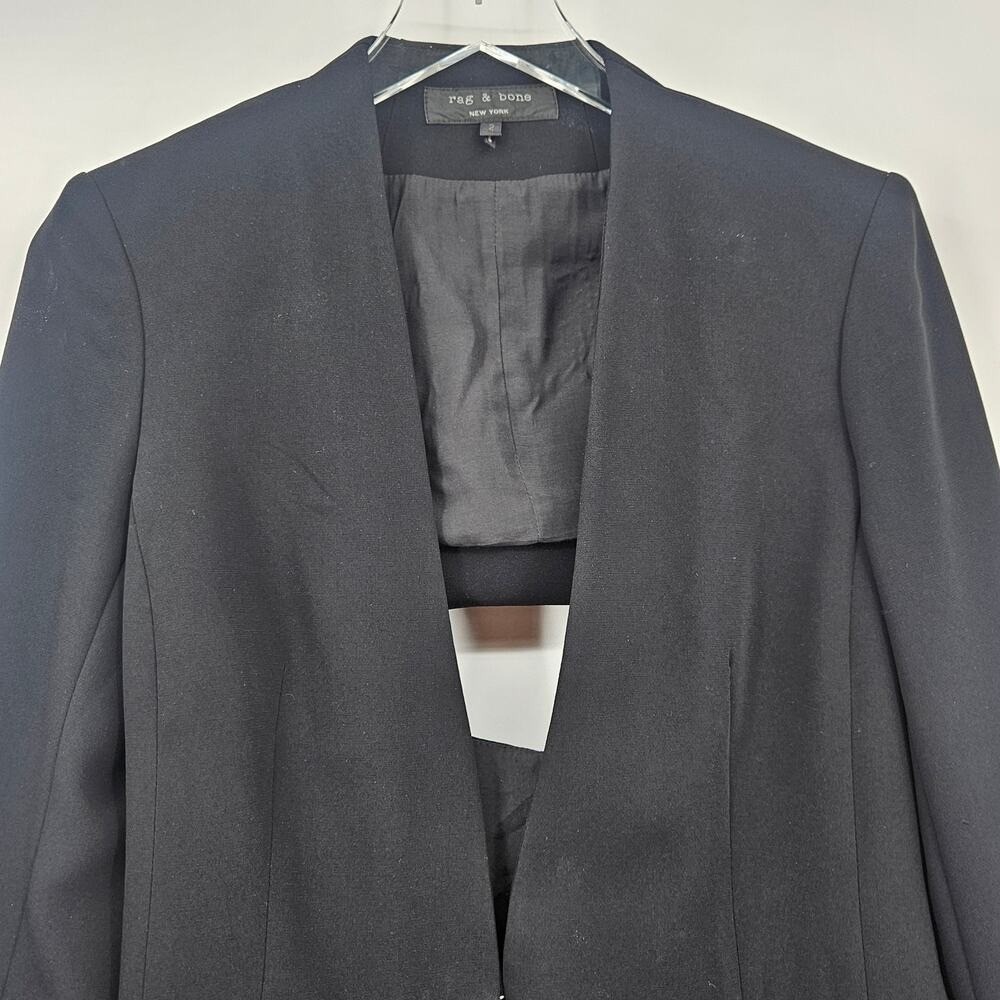 Rag & Bone Women's Teresa Cut Out‎ Peekaboo Back Blazer Black Size 2 - Picture 7 of 15